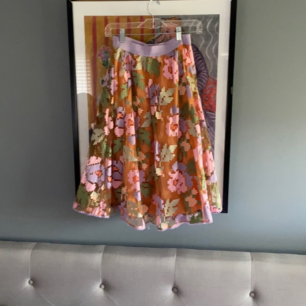 Tulle embroidered skirt